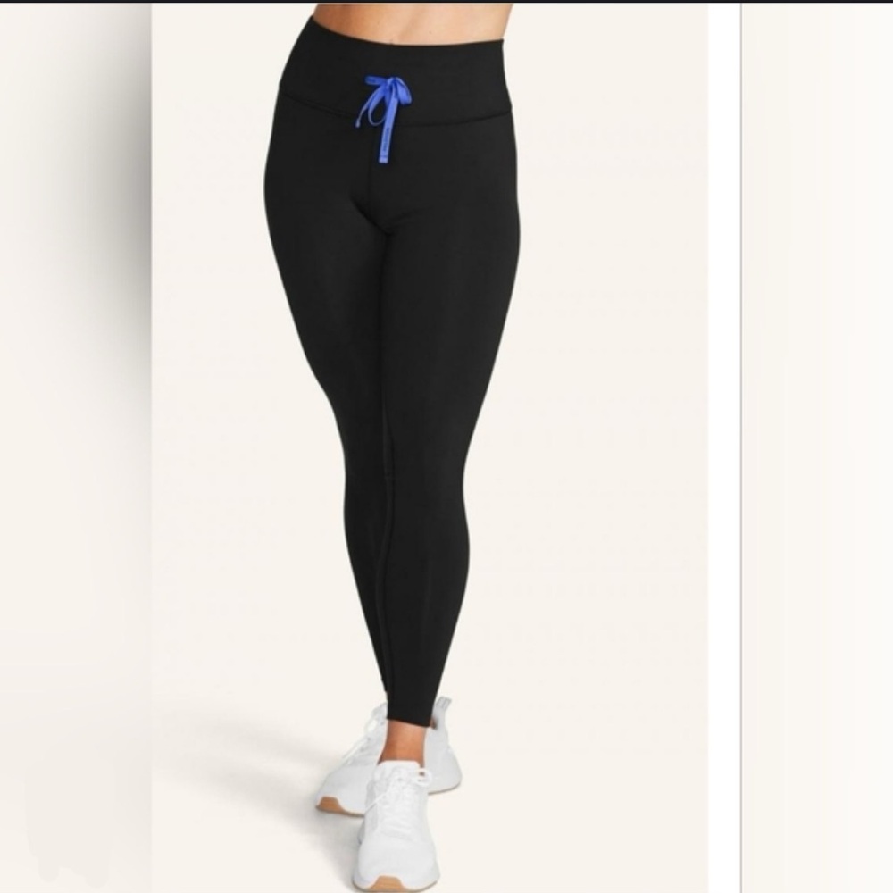 PELOTON Precise and Charged High-Rise Tie-Front Black Legging XS NWT